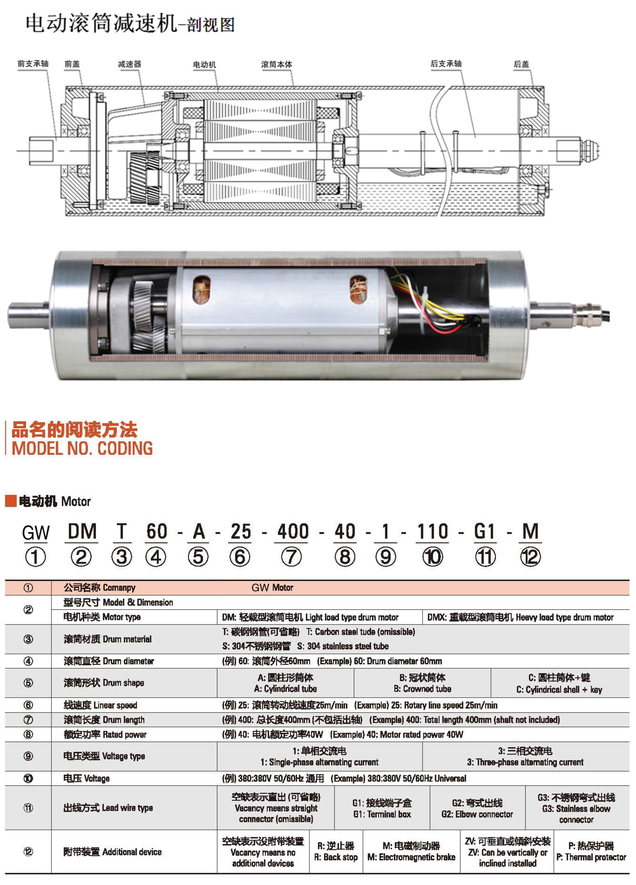 dmx138电动滚筒